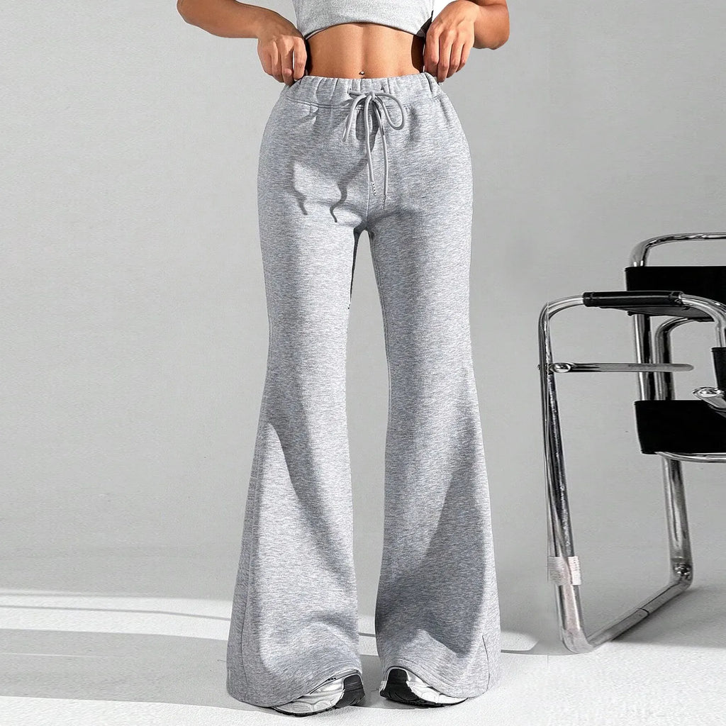 Clothes For Woman Leisure Flares Home Pant Bell-Bottoms Pants Woman Tracksuit Female Sport Trousers Solid Color Pantalones Mujer
