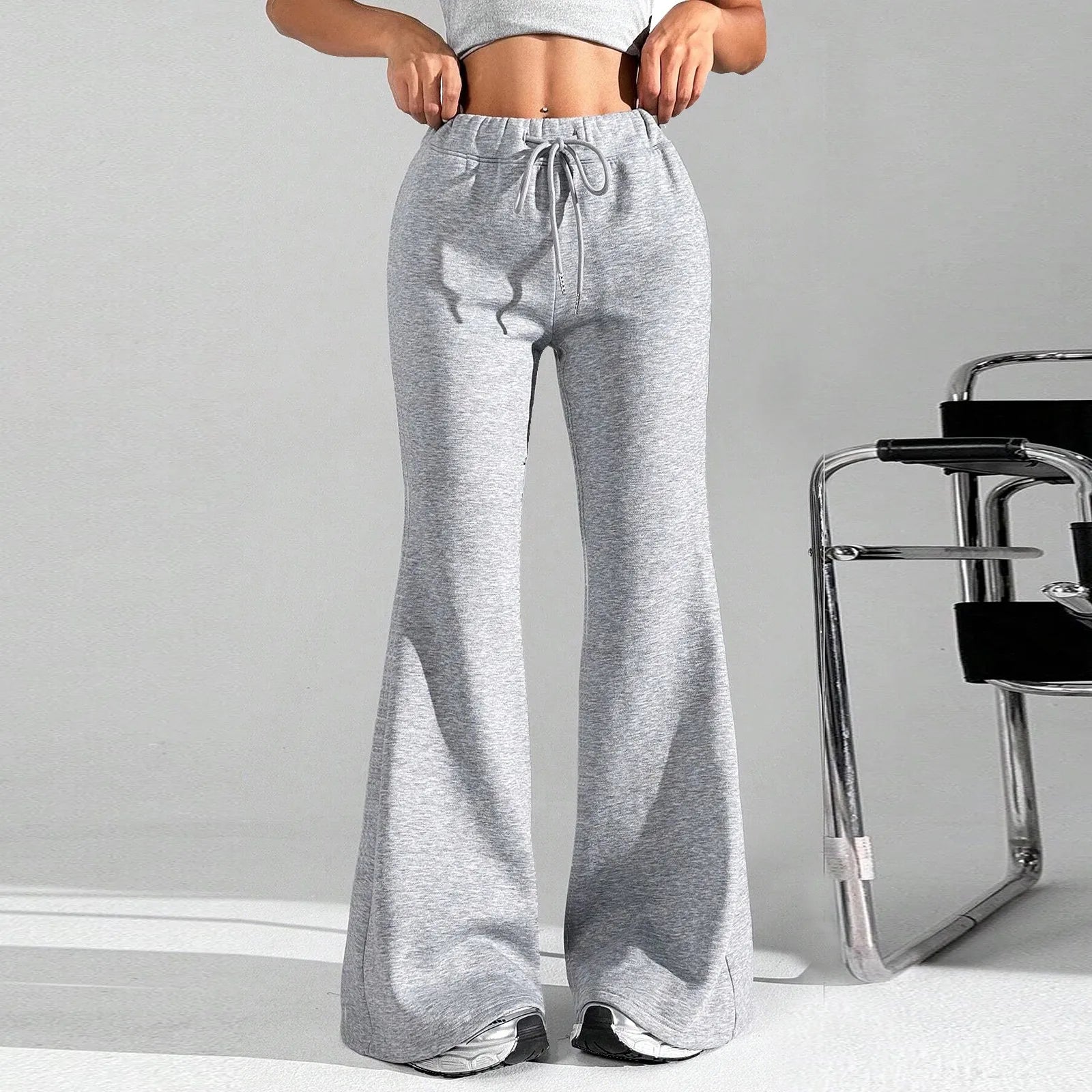 Clothes For Woman Leisure Flares Home Pant Bell-Bottoms Pants Woman Tracksuit Female Sport Trousers Solid Color Pantalones Mujer