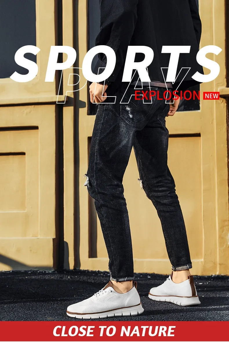 New Running Shoes for Men Breathable Sports Shoes Light Weight Fashion Summer Breathable Sneakers for Men Plus Size 39-48