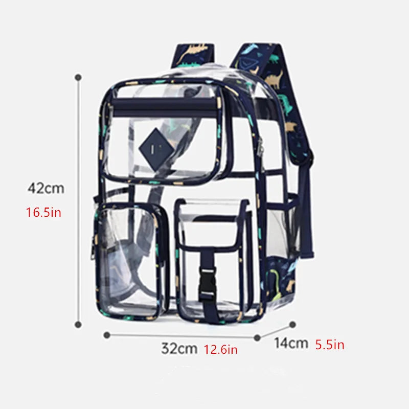 Women's Large Capacity Travel Backpack for Man Waterproof Casual eenagers College School Bag  Clear Backpack