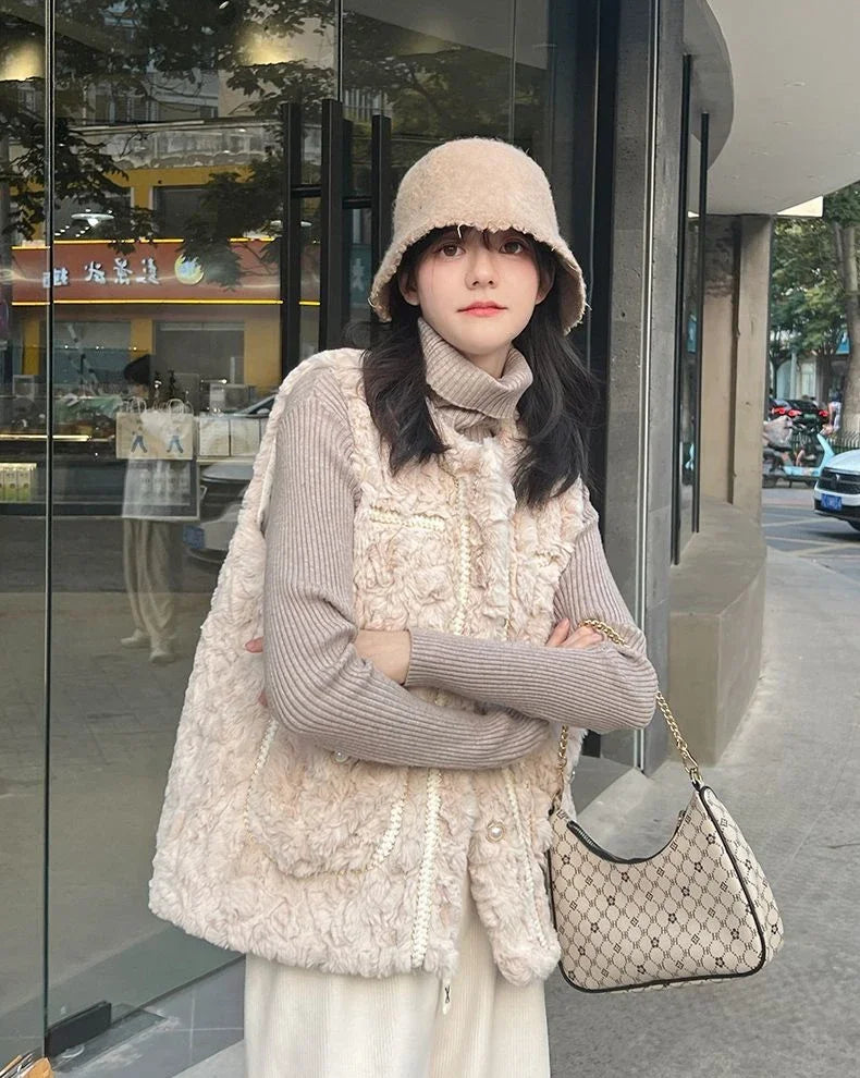 Clothes Fashion 2024 Women's Vests Solid Color Working Lightweight Warm Coats on Sale Lady Padded Cotton Giletes Casual Autumn