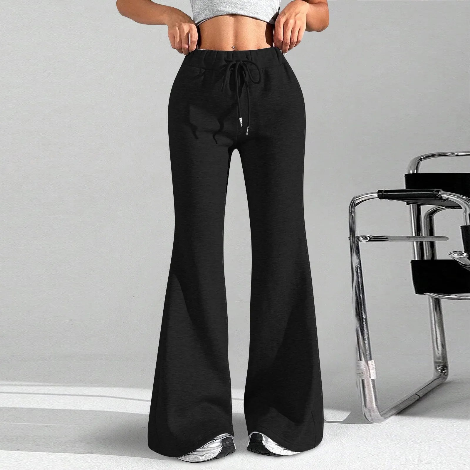 Clothes For Woman Leisure Flares Home Pant Bell-Bottoms Pants Woman Tracksuit Female Sport Trousers Solid Color Pantalones Mujer