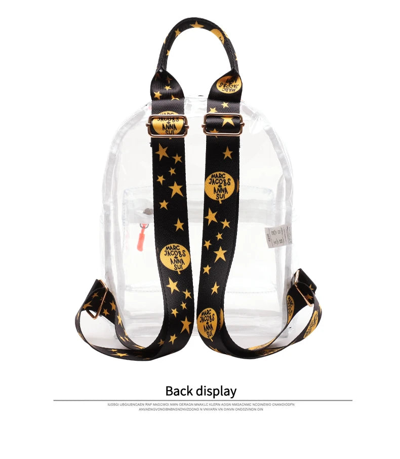 TINTAT Fashion Clear Women Backpack Transparent Mini Cute Backpack Travel School Backpack Student Bag For Girls Child Mochila