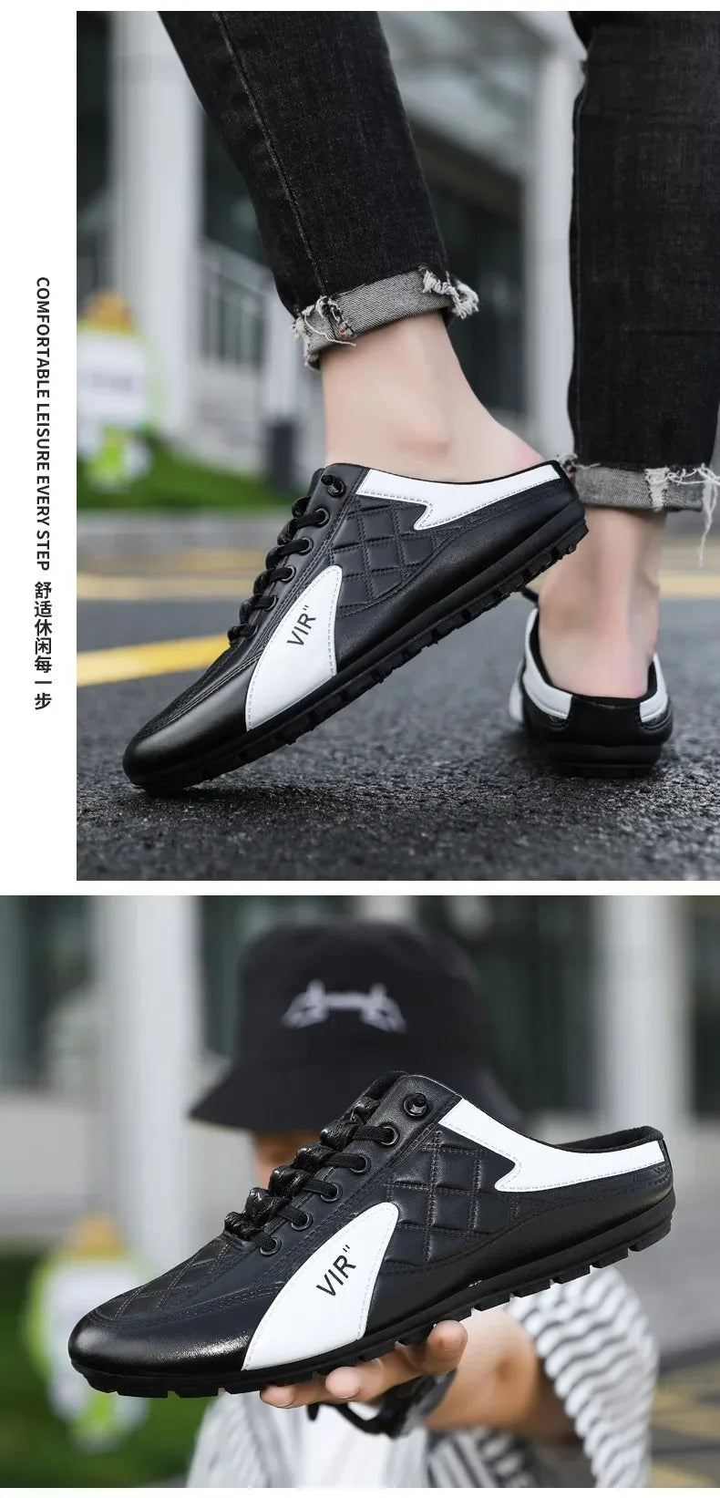Summer Slippers for Men Trendy Men's Flat Bottom Casual Shoes Soft Sole Support Shoes Men's Sneakers Zapatos De Hombre