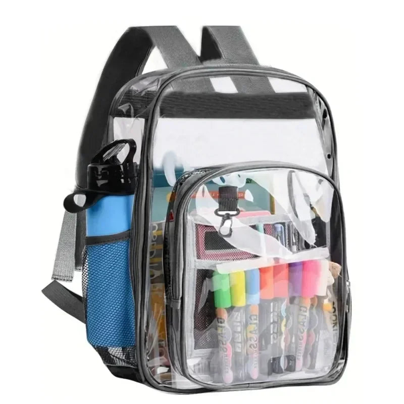 New Transparent PVC Backpacks, Outdoor Sport Large Capacity Bag, Easy To Clean