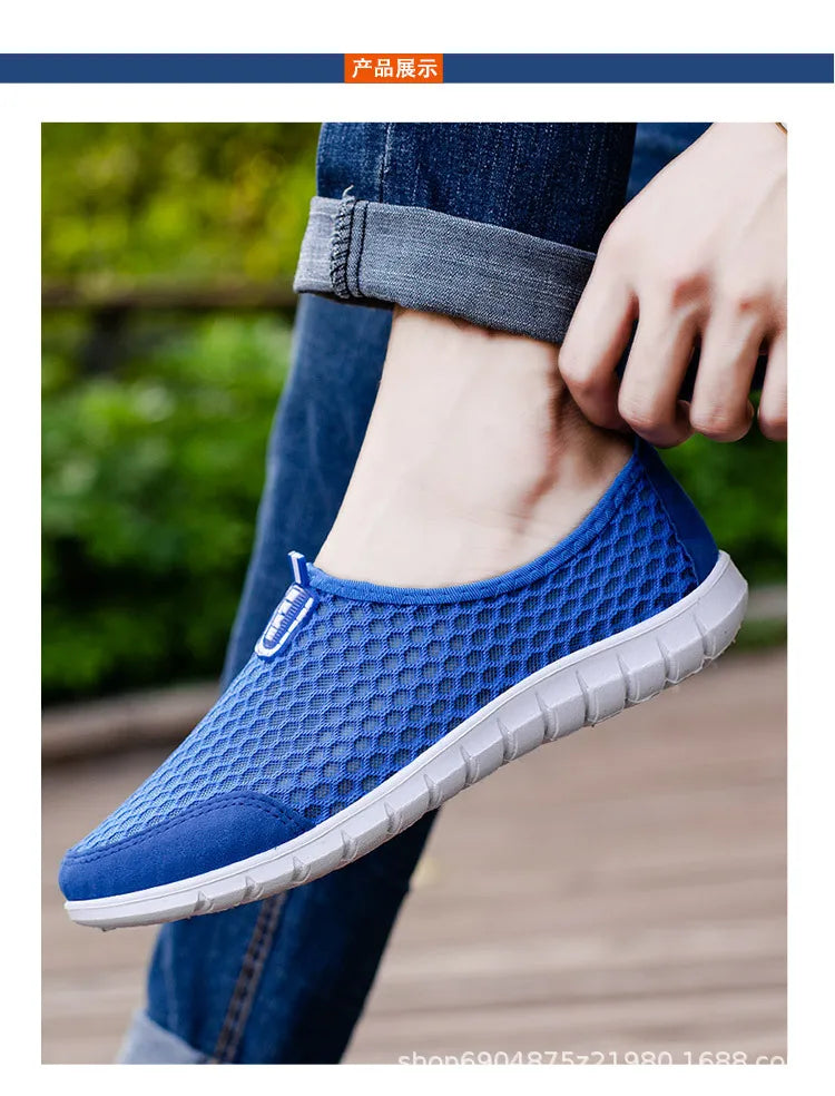 Men Shoes Casual Breathable Lightweight Sports Shoes for Men Outdoor Walking Tennis Sneakers Male Slip-on