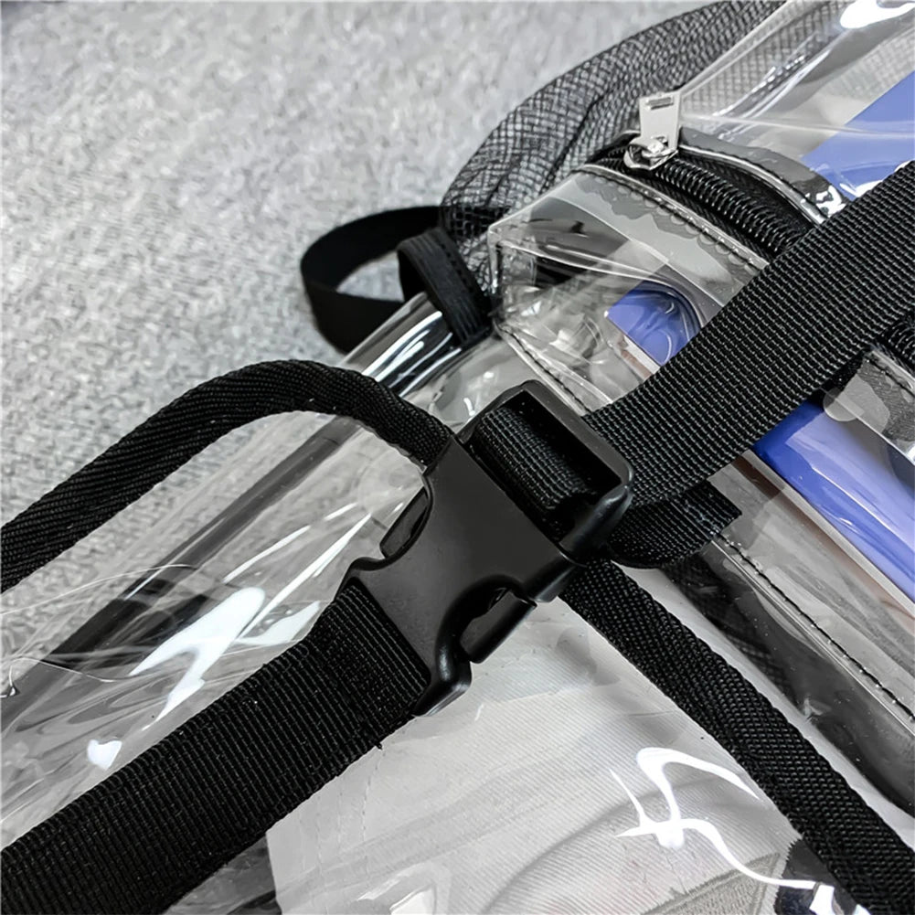 Transparent PVC Women Backpack Solid Color Casual Clear Waterproof Student School Bags Fashion Travel Rucksack for Men Women
