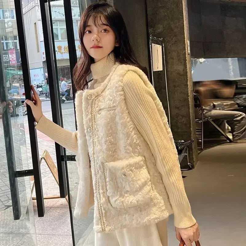 Clothes Fashion 2024 Women's Vests Solid Color Working Lightweight Warm Coats on Sale Lady Padded Cotton Giletes Casual Autumn