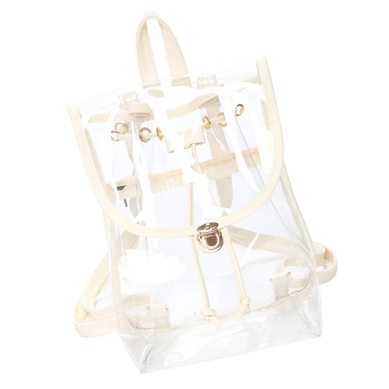 Transparent Backpack Women Messenger Bags PVC School Shoulder Bags Women
