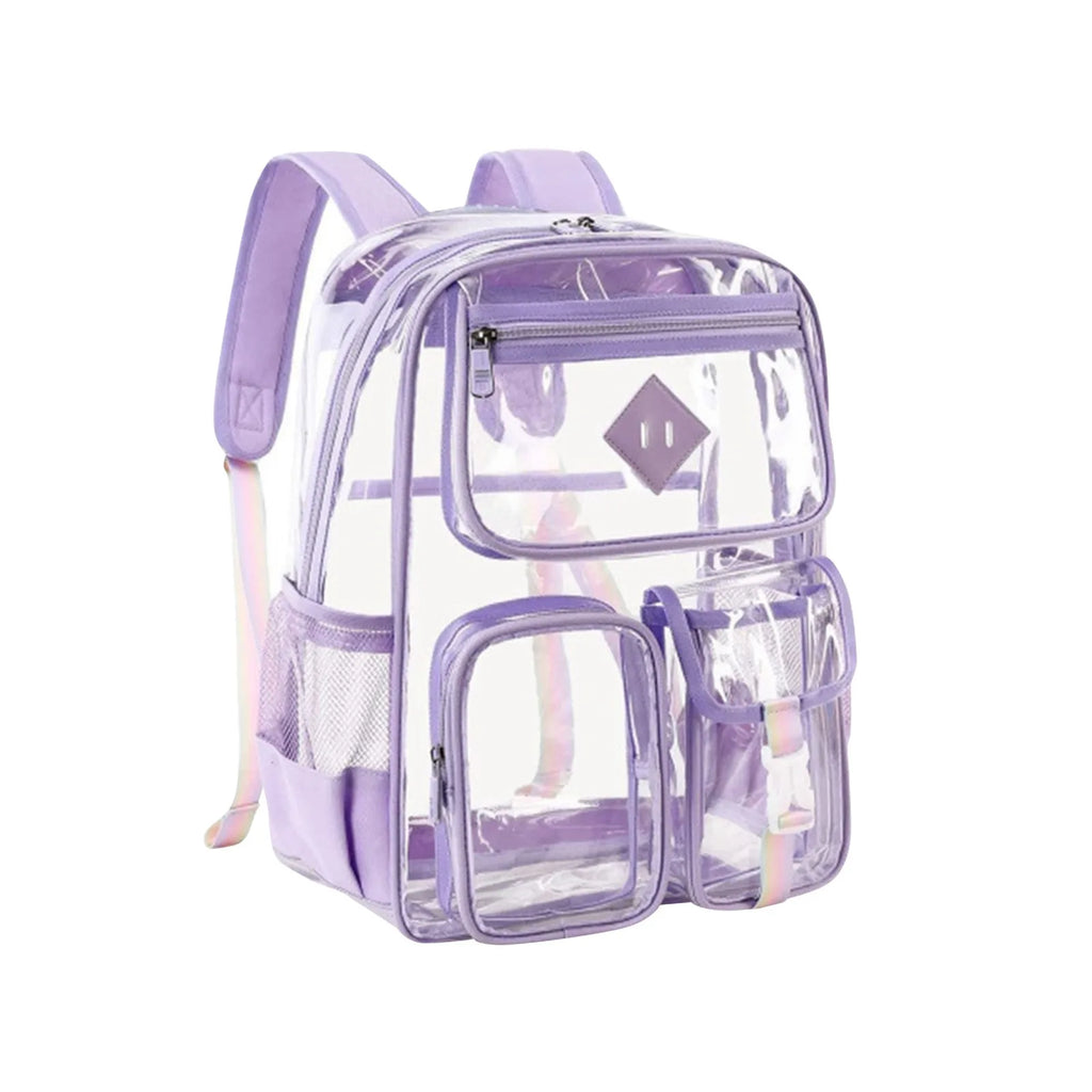 2025 Transparent Backpack Pvc Large Capacity Backpack Waterproof Backpack Outdoor Fitness Sports Visual Backpack Schoolbag