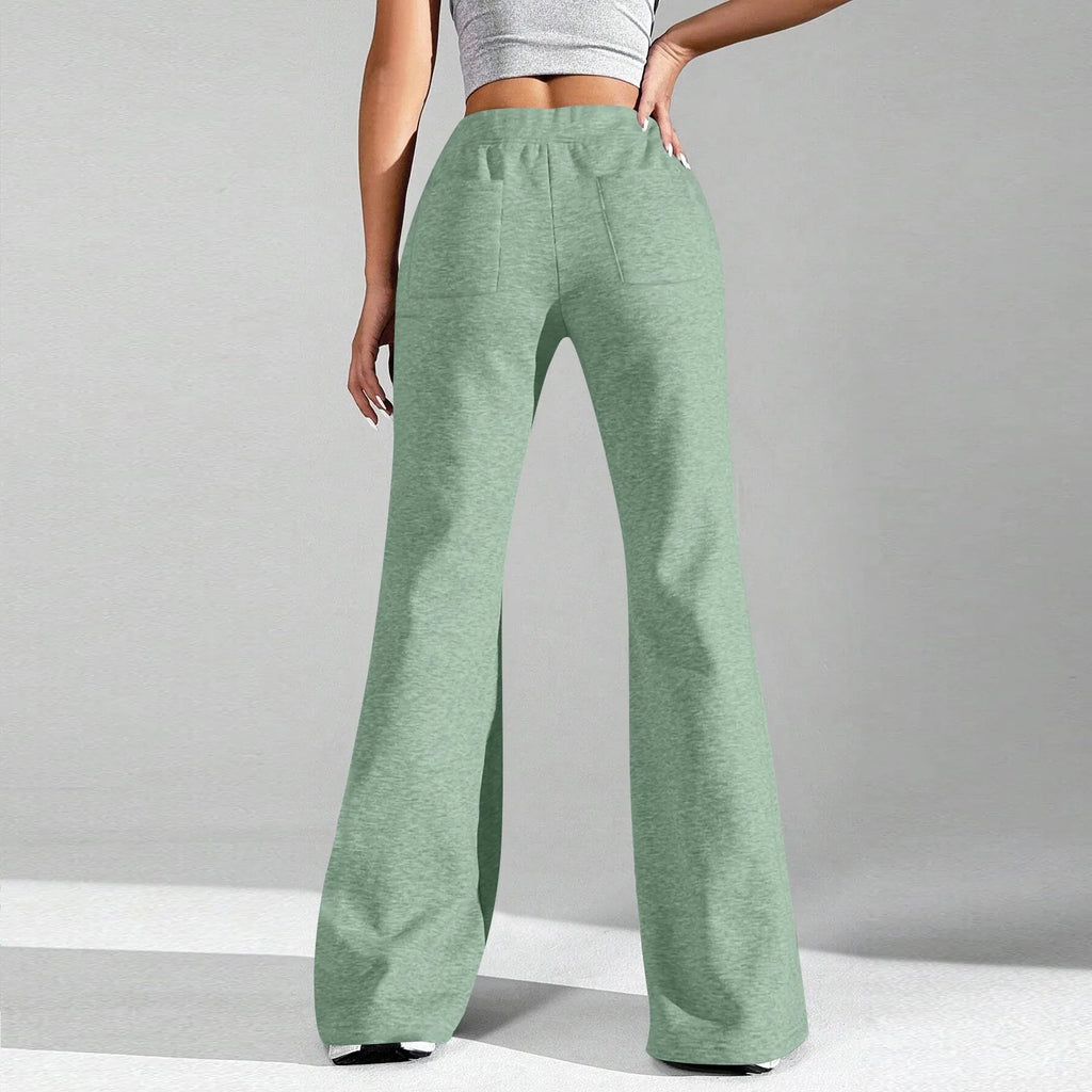 Clothes For Woman Leisure Flares Home Pant Bell-Bottoms Pants Woman Tracksuit Female Sport Trousers Solid Color Pantalones Mujer
