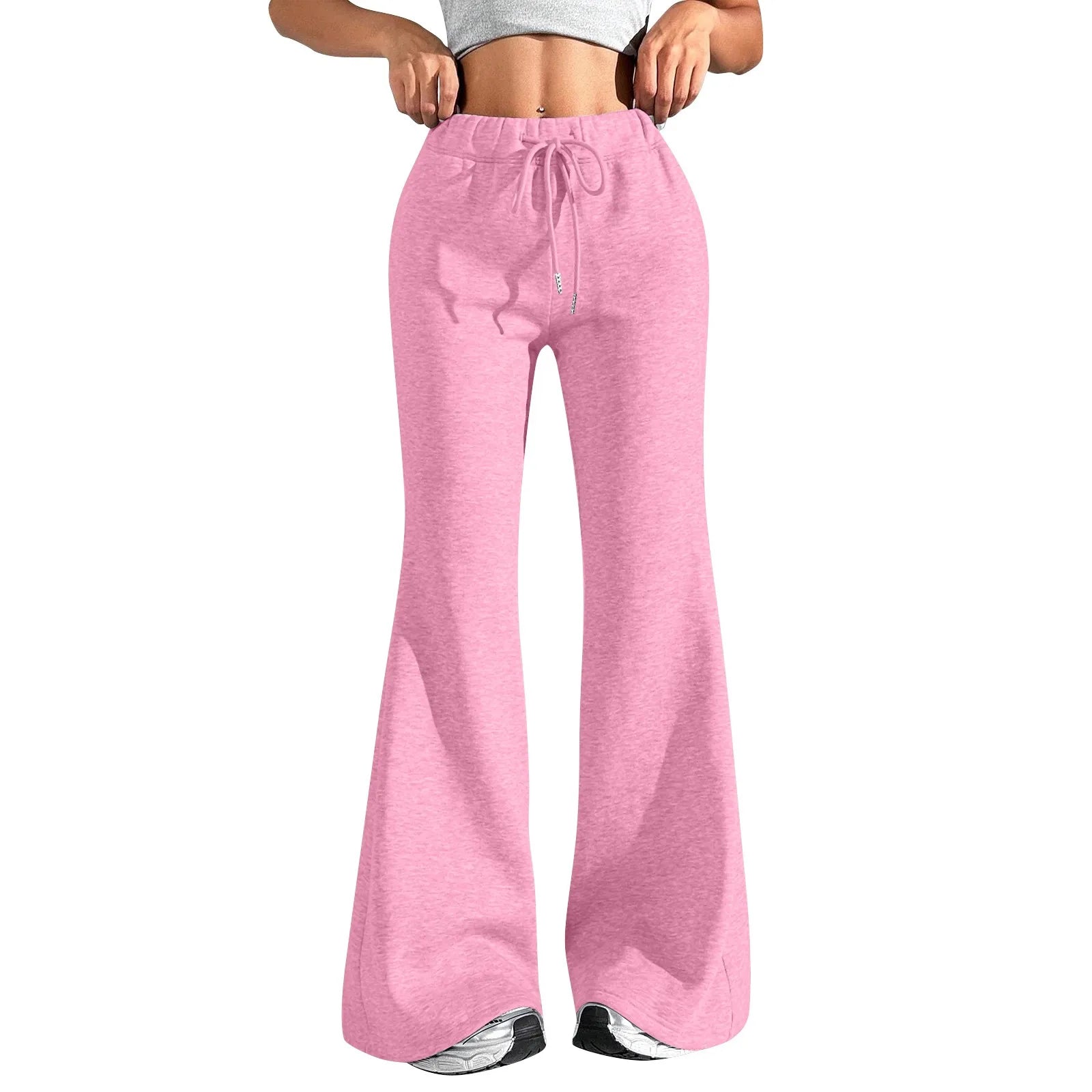 Clothes For Woman Leisure Flares Home Pant Bell-Bottoms Pants Woman Tracksuit Female Sport Trousers Solid Color Pantalones Mujer