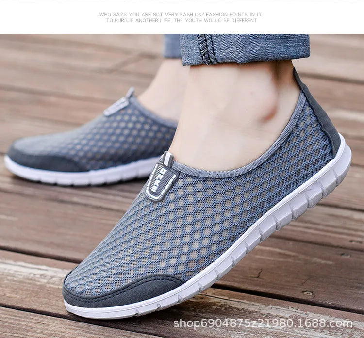 Men Shoes Casual Breathable Lightweight Sports Shoes for Men Outdoor Walking Tennis Sneakers Male Slip-on
