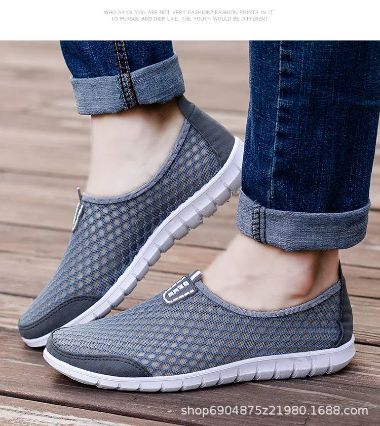 Men Shoes Casual Breathable Lightweight Sports Shoes for Men Outdoor Walking Tennis Sneakers Male Slip-on