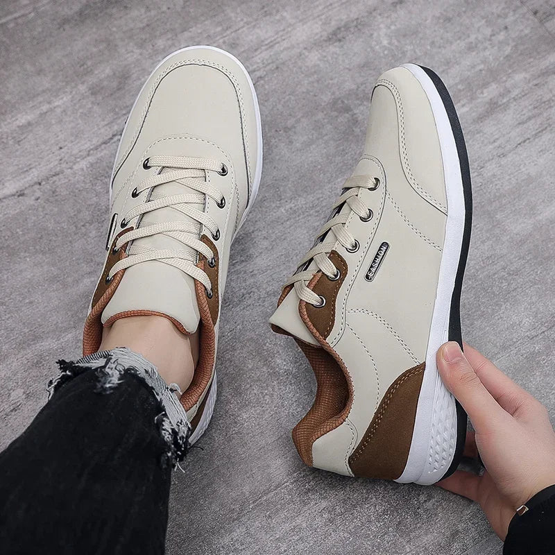 Men Shoes Spring Autumn Waterproof Walking Sneakers Leisure Male Leather Sports Shoes Non-Slip Footwear Tennis for Men Hombre