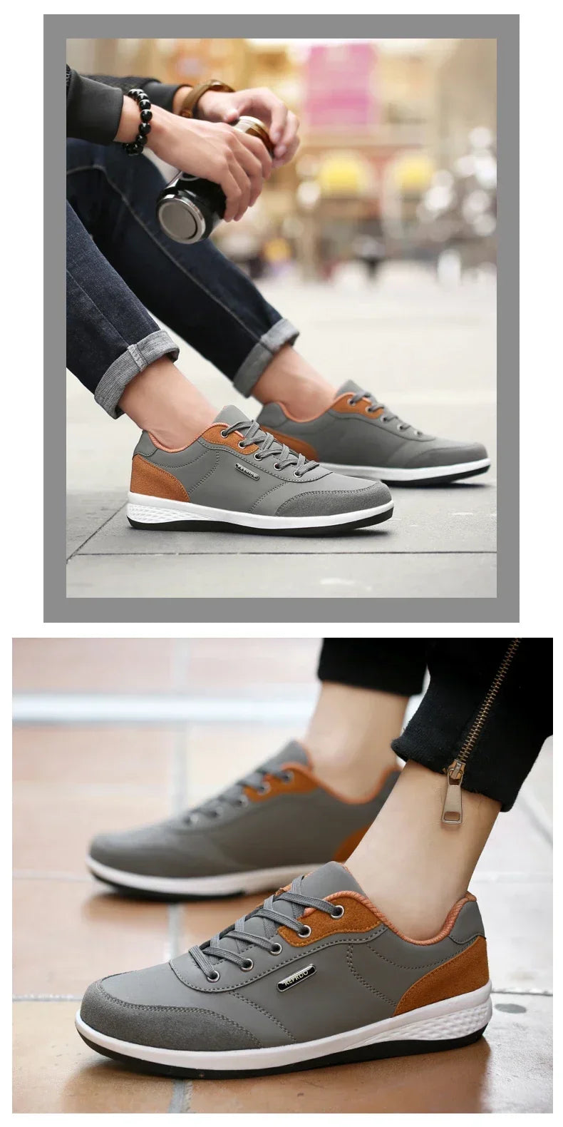 Men Shoes Spring Autumn Waterproof Walking Sneakers Leisure Male Leather Sports Shoes Non-Slip Footwear Tennis for Men Hombre