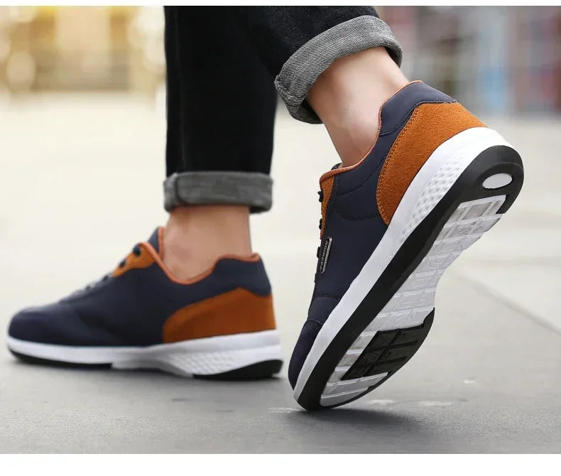 Men Shoes Spring Autumn Waterproof Walking Sneakers Leisure Male Leather Sports Shoes Non-Slip Footwear Tennis for Men Hombre