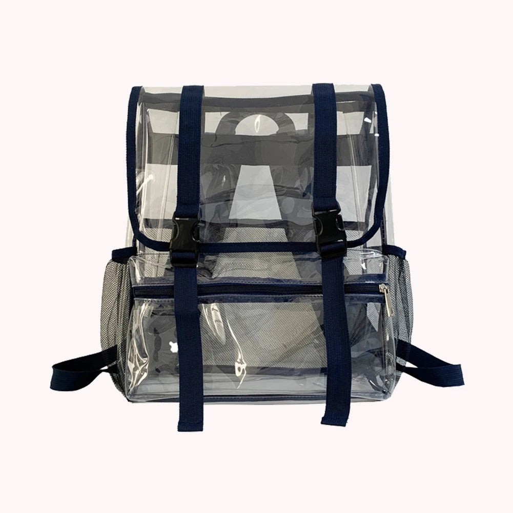 Transparent PVC Women Backpack Solid Color Casual Clear Waterproof Student School Bags Fashion Travel Rucksack for Men Women