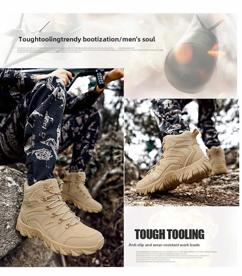 High Men´s Hiking Boots for Men Sneakers Deals Casual Male Shoes Sports and Leisure Outdoor Wear-resistant Non-slip Ankle Fabric