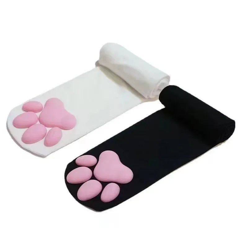 Cat Paw Pad Sock Pink Cute Lolita Thigh High Socks For Adult Children Women Cosplay 3D Kitten Claw Stockings