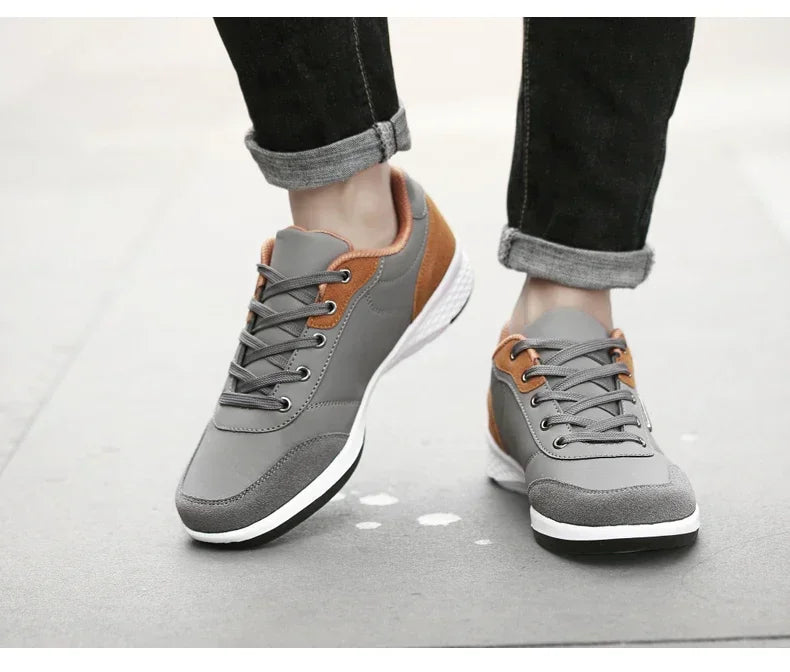 Men Shoes Spring Autumn Waterproof Walking Sneakers Leisure Male Leather Sports Shoes Non-Slip Footwear Tennis for Men Hombre