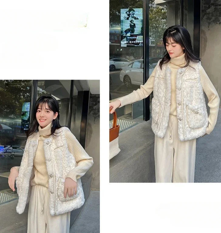 Clothes Fashion 2024 Women's Vests Solid Color Working Lightweight Warm Coats on Sale Lady Padded Cotton Giletes Casual Autumn