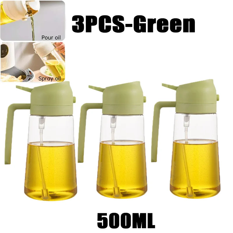 200/300/500ml Oil Spray Bottle BBQ Cooking Olive Oil Sprayer Kitchen Baking Oil Spray Empty Bottle Vinegar Bottle oil brush