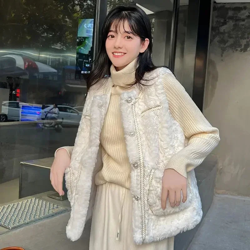 Clothes Fashion 2024 Women's Vests Solid Color Working Lightweight Warm Coats on Sale Lady Padded Cotton Giletes Casual Autumn