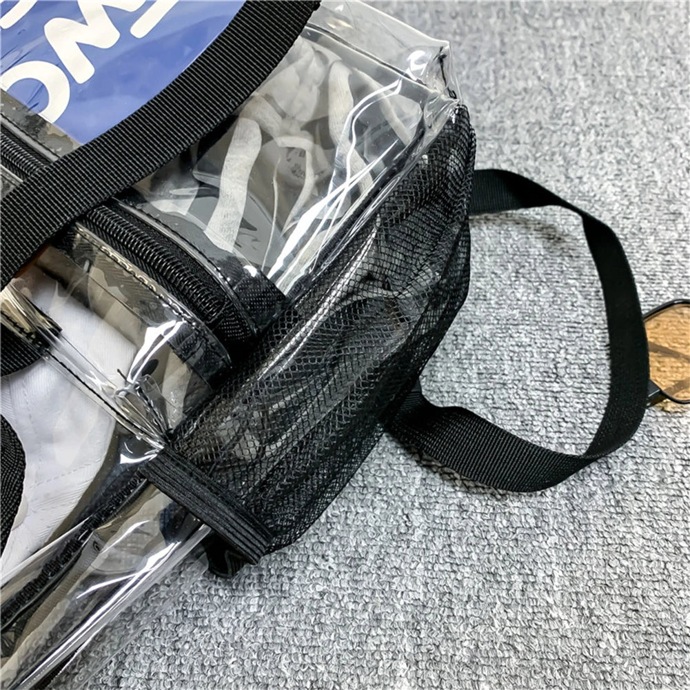Transparent PVC Women Backpack Solid Color Casual Clear Waterproof Student School Bags Fashion Travel Rucksack for Men Women