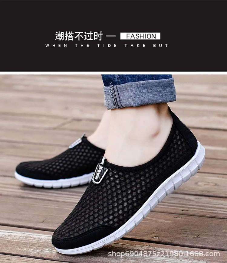 Men Shoes Casual Breathable Lightweight Sports Shoes for Men Outdoor Walking Tennis Sneakers Male Slip-on