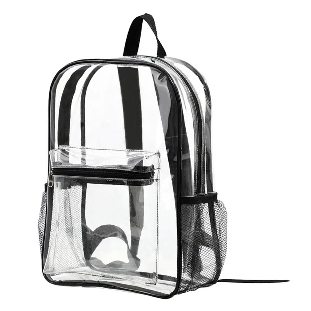 Transparent PVC Outdoor Sports Fitness Knapsack Casual Travel Visible Backpack Large Capacity Waterproof Shoulders Bag